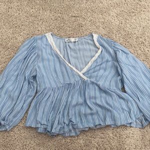 Hollister blue blouse